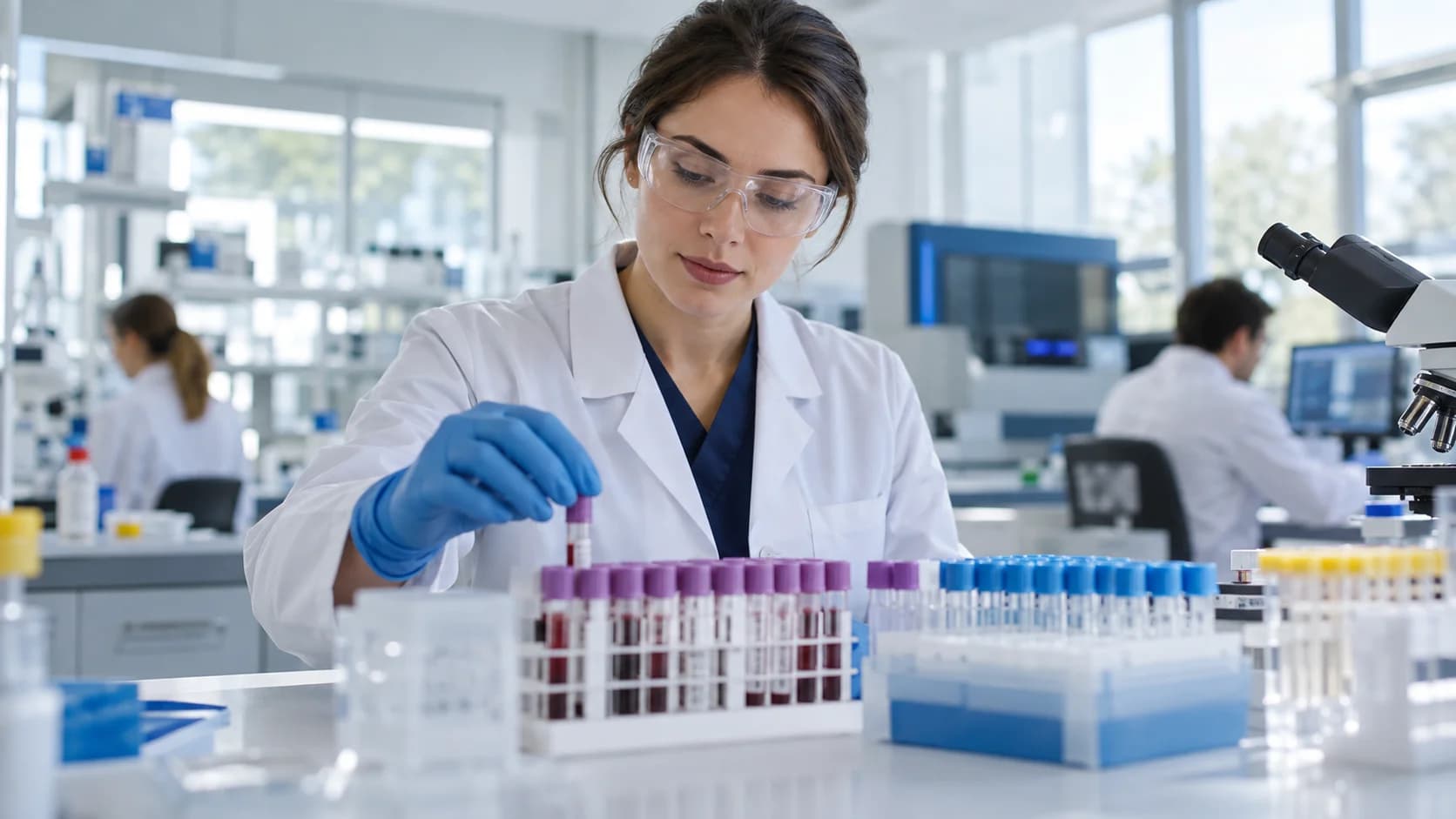 Technicien dans un laboratoire d’analyses médicales.